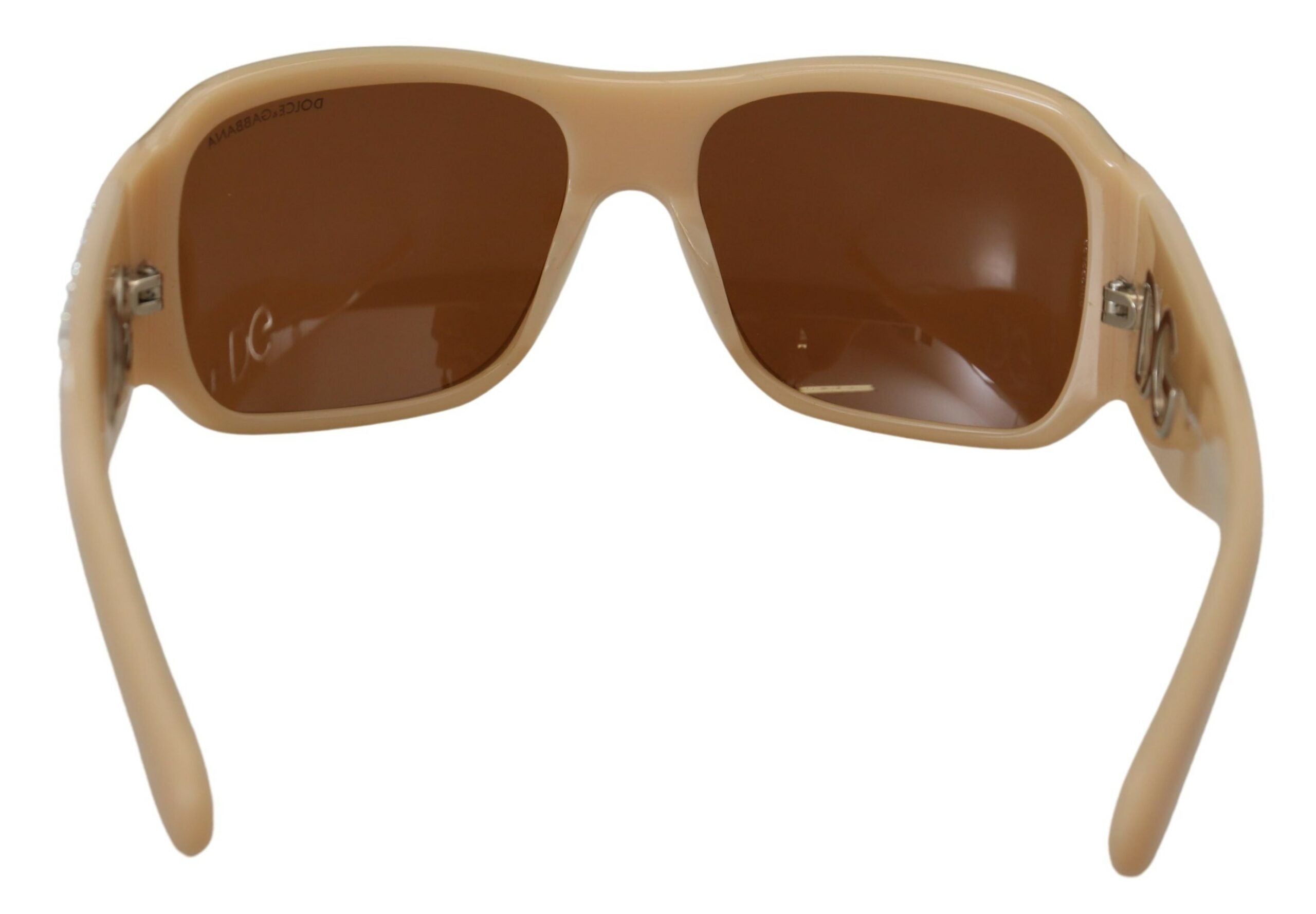 Dolce &amp; Gabbana Elegant Cream Swarovski Sunglasses