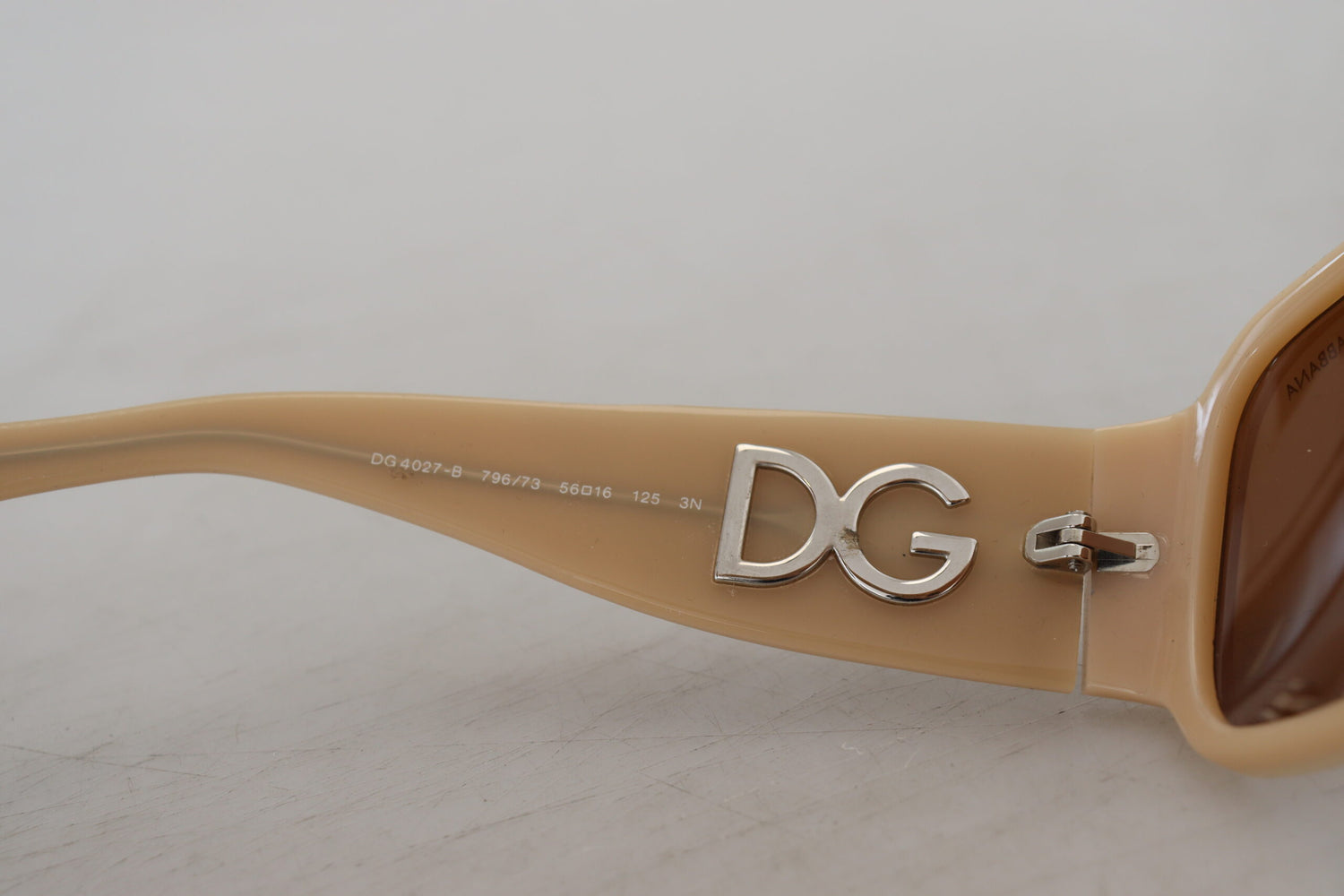 Dolce &amp; Gabbana Elegant Cream Swarovski Sunglasses