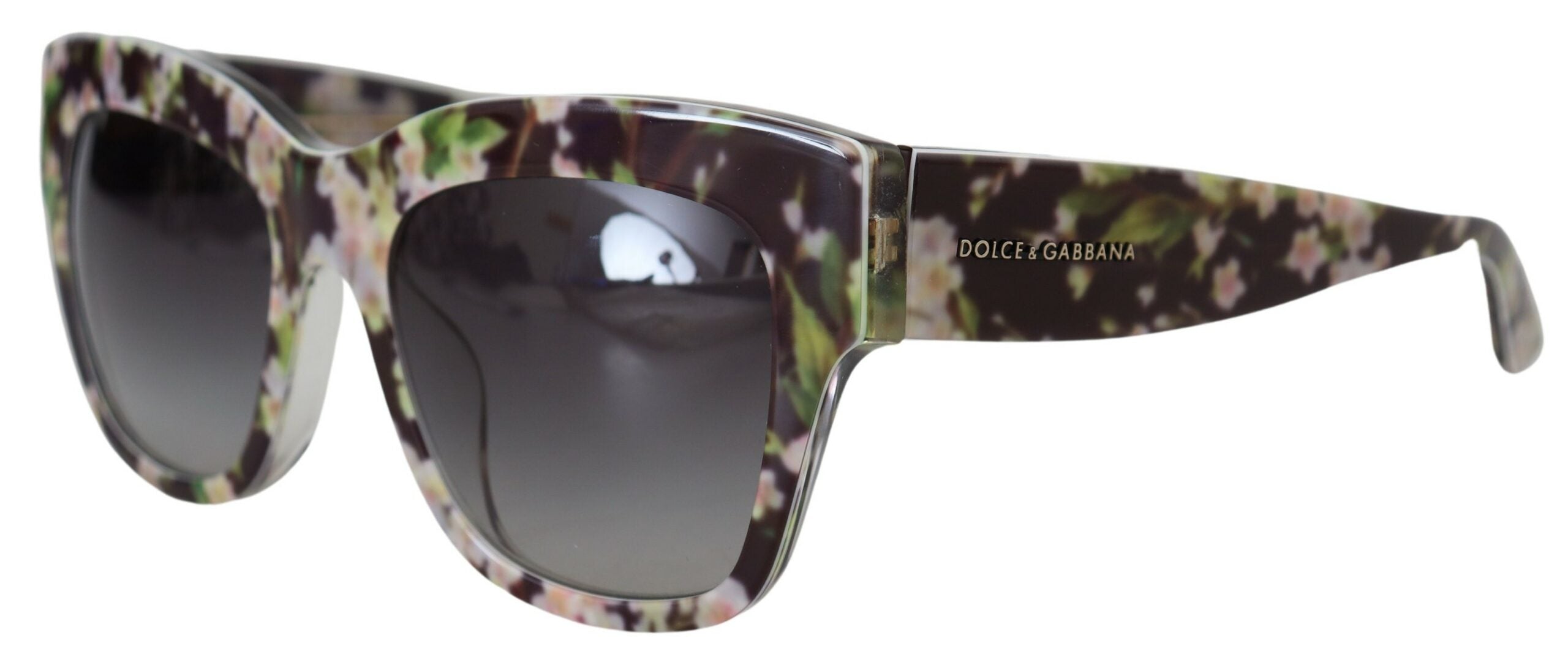 Dolce &amp; Gabbana Elegant Black Multicolor Gradient Sunglasses