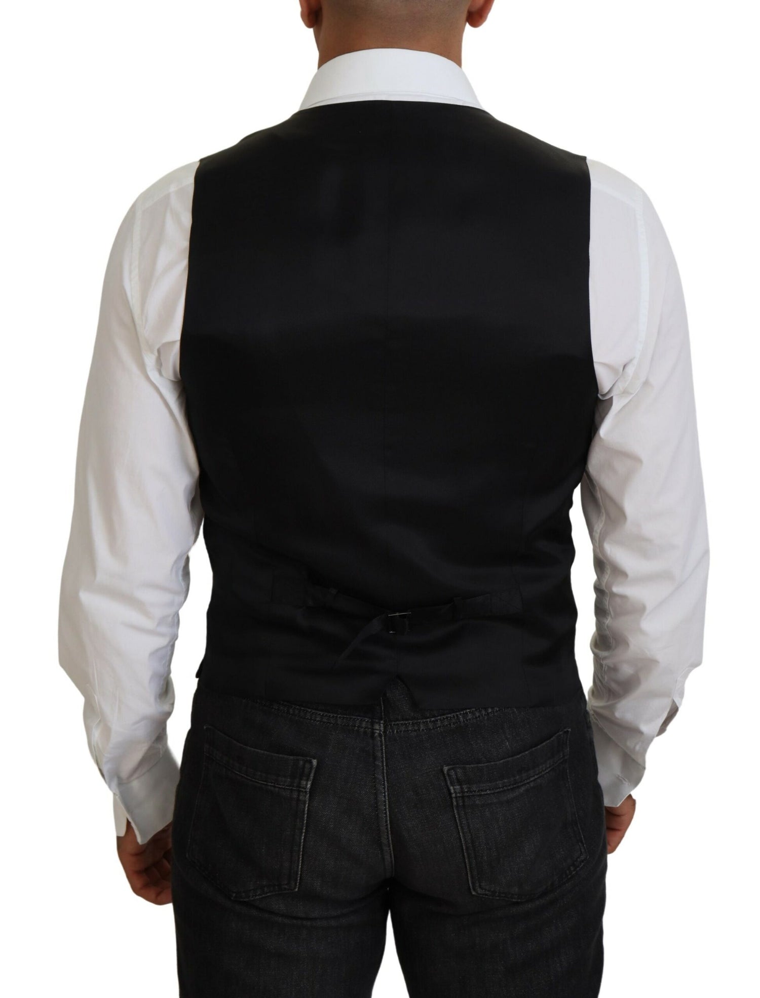 Dolce &amp; Gabbana Elegant Black Formal Dress Vest