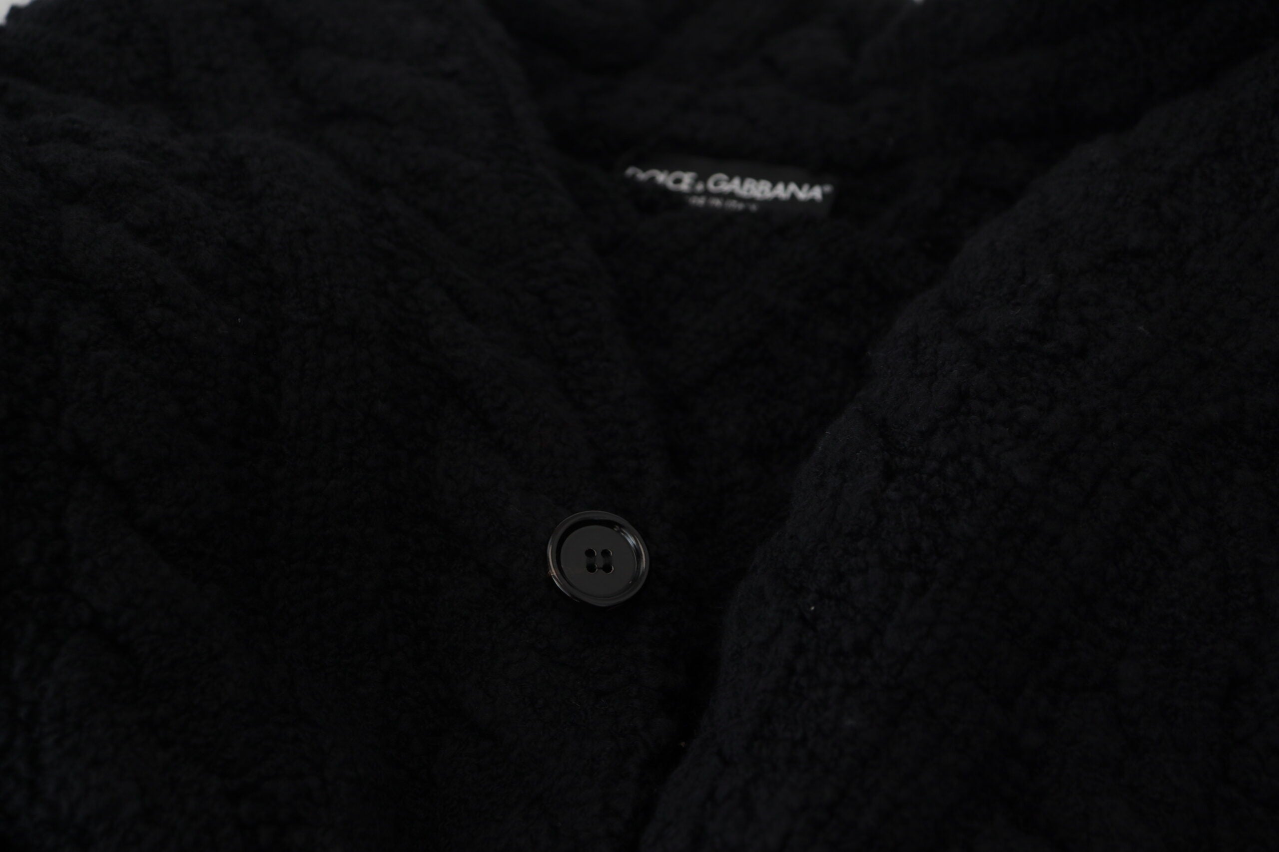 Dolce &amp; Gabbana Elegant Black Wool-Cashmere Cardigan Sweater