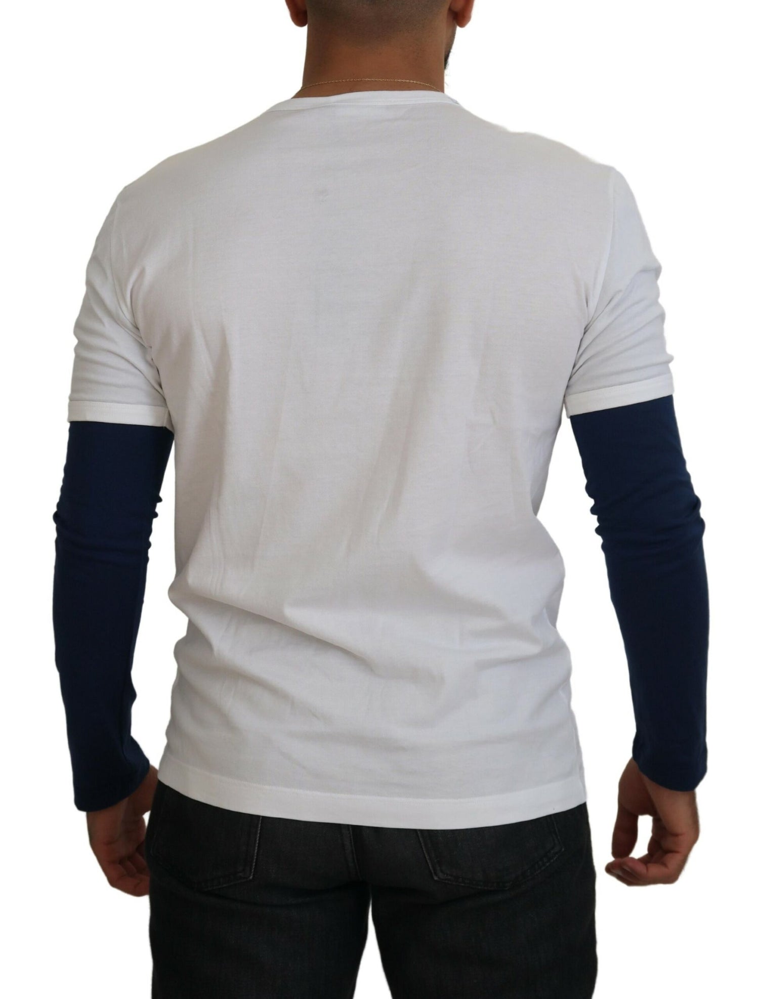 Dolce &amp; Gabbana Elegant White Cotton Pullover Sweater