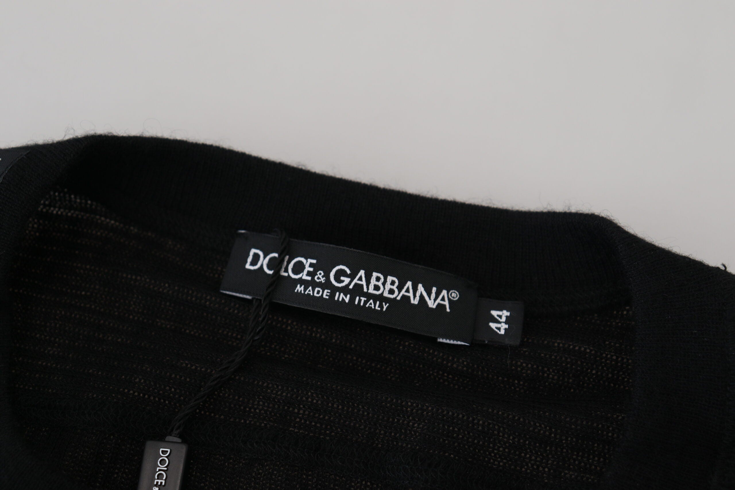 Dolce &amp; Gabbana Elegant Black Cashmere Pullover Sweater