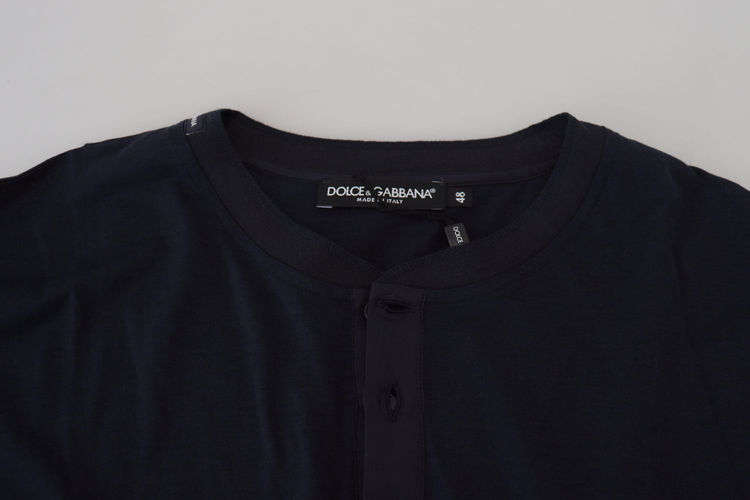 Dolce &amp; Gabbana Elegant Cotton-Silk Blend Blue Pullover