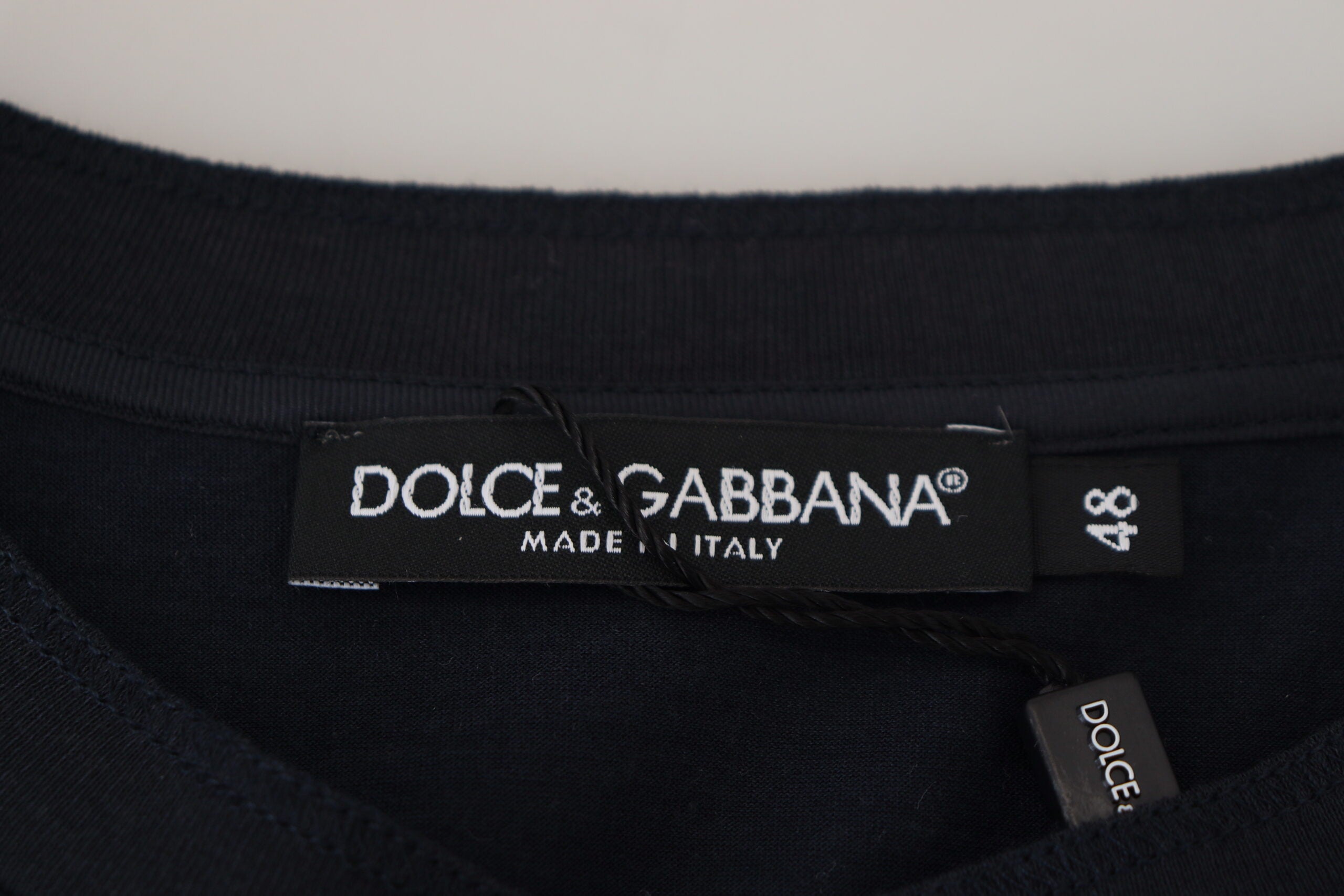 Dolce &amp; Gabbana Elegant Cotton-Silk Blend Blue Pullover