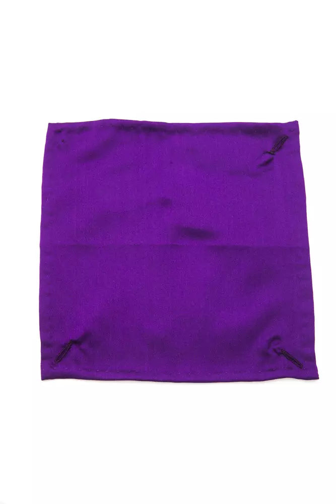 Billionaire Italian Couture Purple Sisal Men Pocket Square