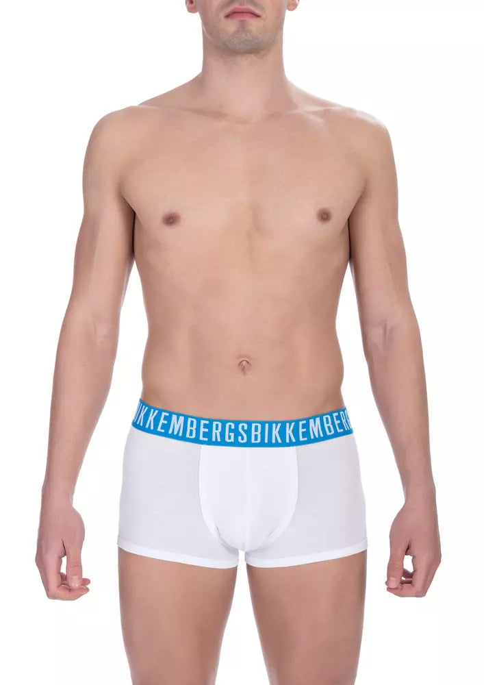 Bikkembergs White Cotton Men Trunk