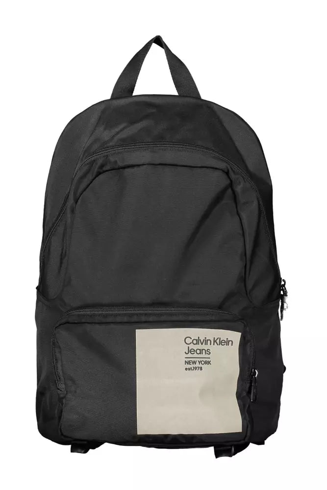 Calvin Klein Black Polyester Men Backpack