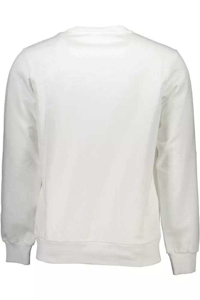 Diesel Crisp White Printed Cotton Sweatshirt