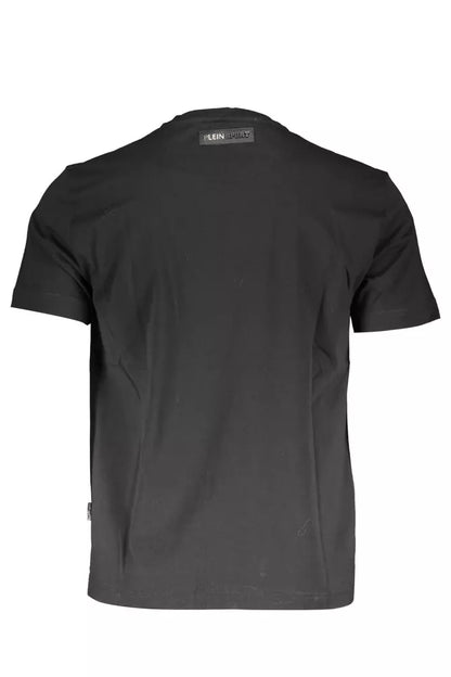 Plein Sport Exclusive V-Neck Logo Tee in Black