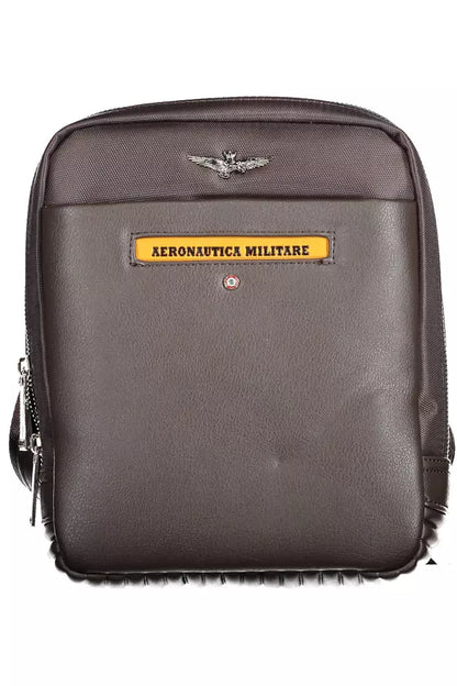 Aeronautica Militare Brown Polyester Men Shoulder Bag