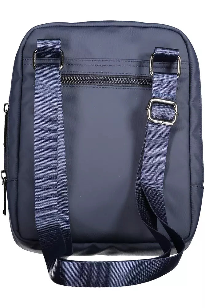 Aeronautica Militare Sleek Blue Shoulder Bag with Laptop Compartment