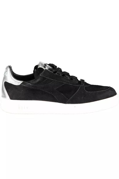 Diadora Black Leather Women Sneaker