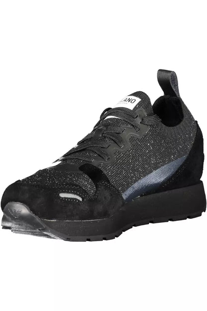 Emporio Armani Black Leather Women Sneaker