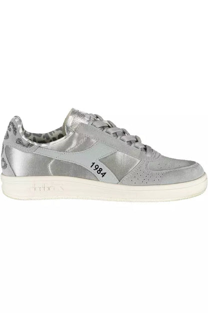 Diadora Gray Leather Women Sneaker