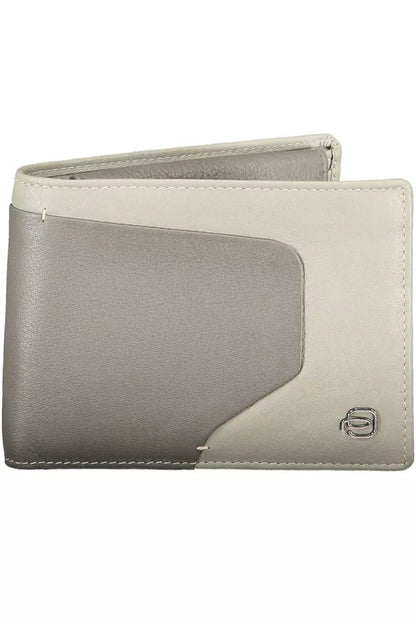 Piquadro Sleek Bi-Fold Leather Wallet with RFID Block