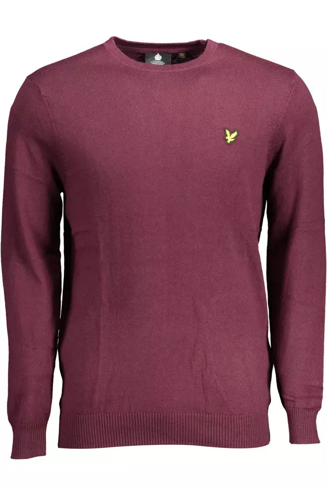 Lyle &amp; Scott Elegant Purple Cotton-Wool Blend Sweater