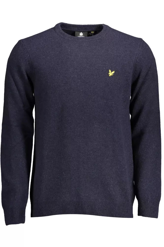 Lyle &amp; Scott Classic Blue Wool Blend Sweater