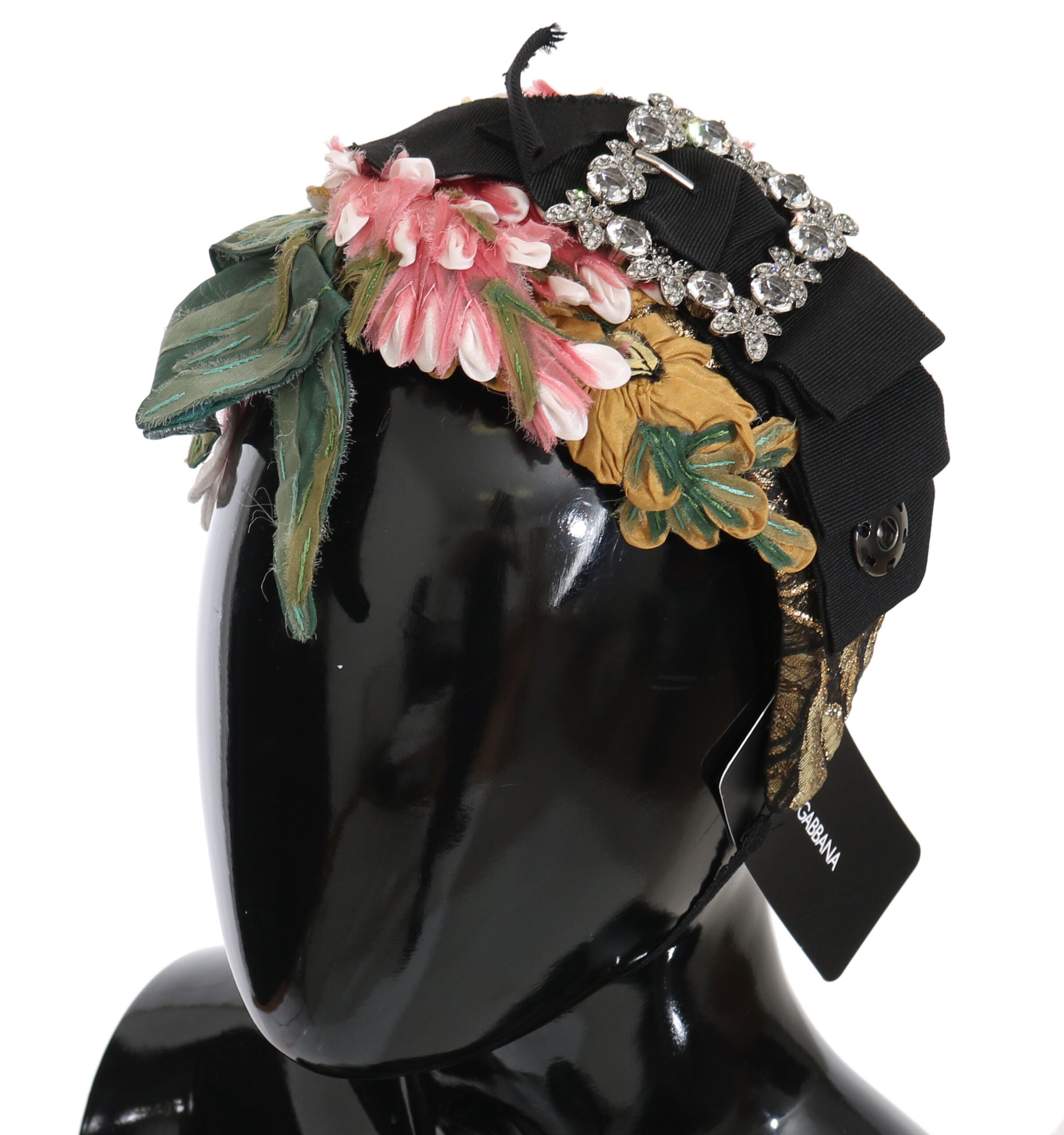 Dolce &amp; Gabbana Elegant Crystal-Embellished Floral Headband