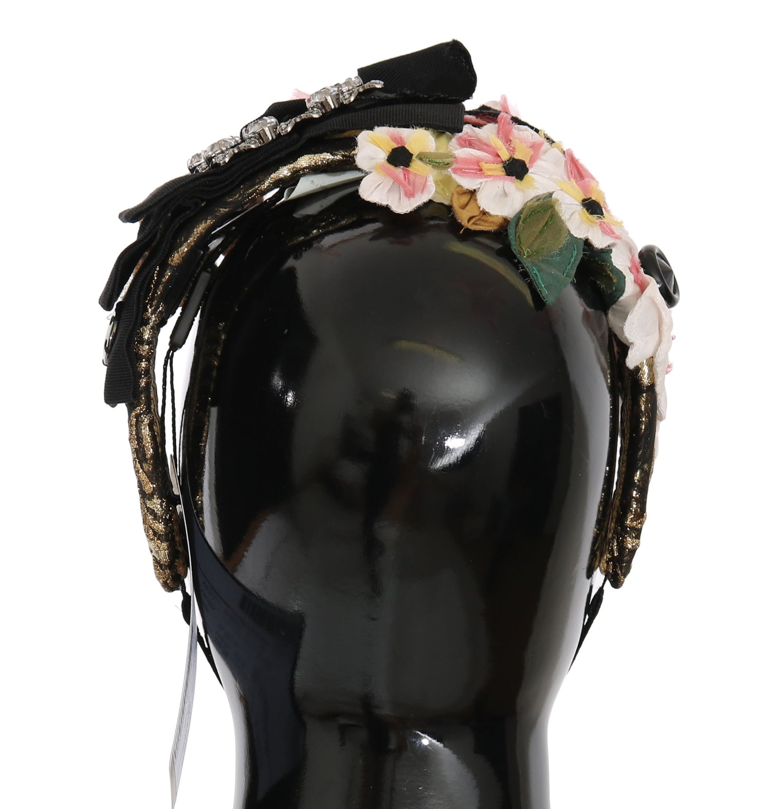 Dolce &amp; Gabbana Elegant Crystal-Embellished Floral Headband