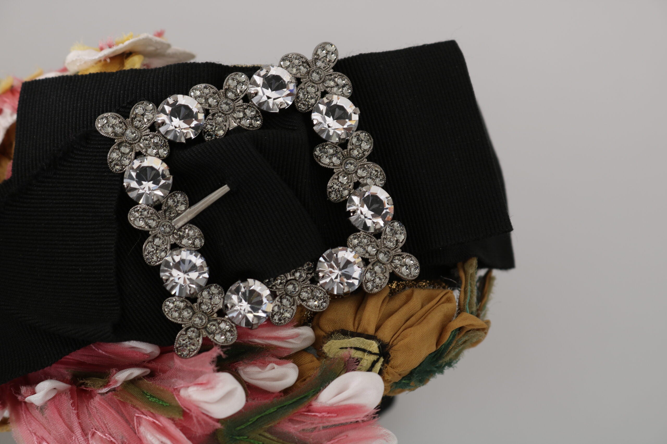 Dolce &amp; Gabbana Elegant Crystal-Embellished Floral Headband