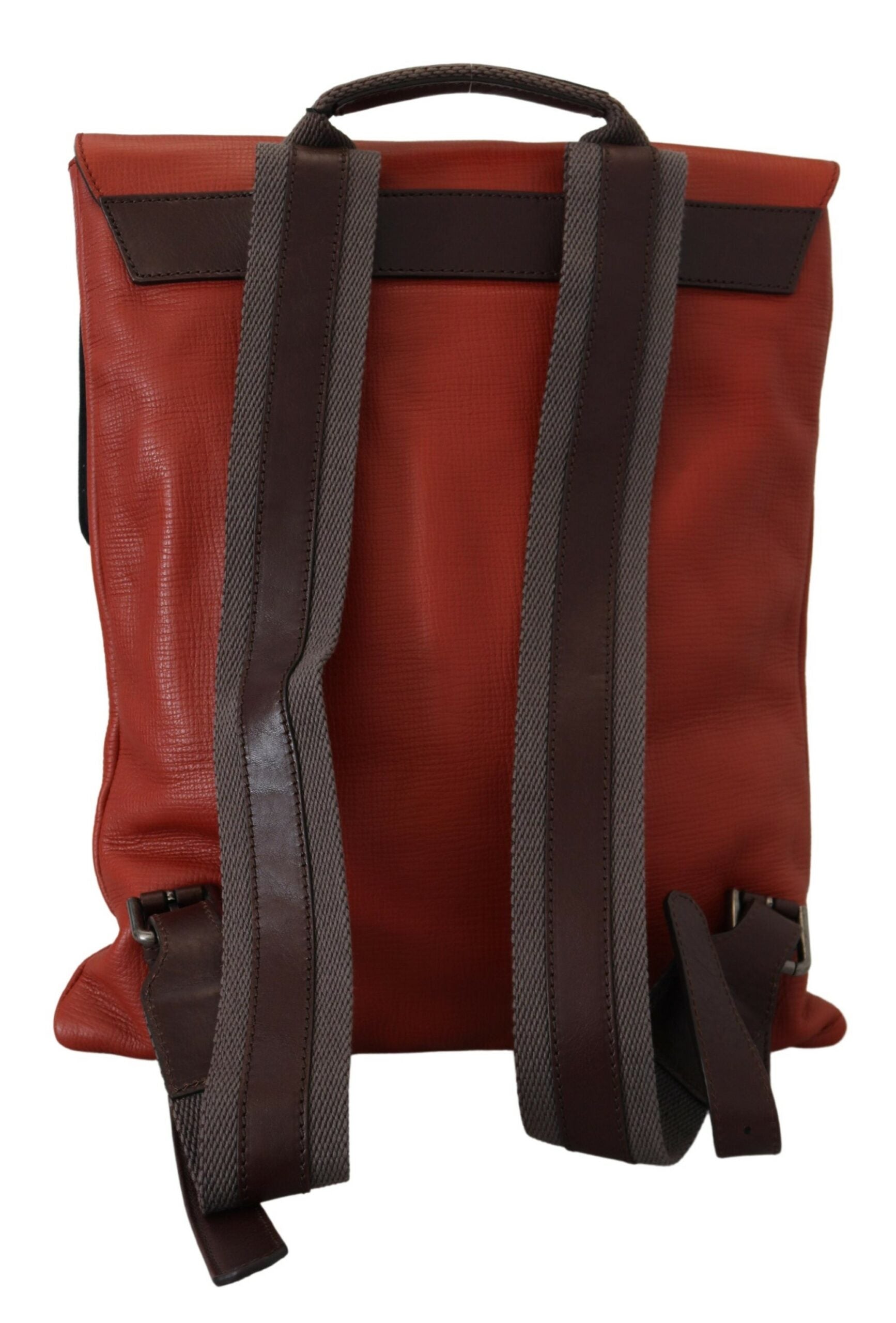 Dolce &amp; Gabbana Elegant Calfskin Leather Backpack in Orange