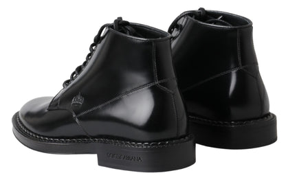 Dolce &amp; Gabbana Elegant Black Leather Men&