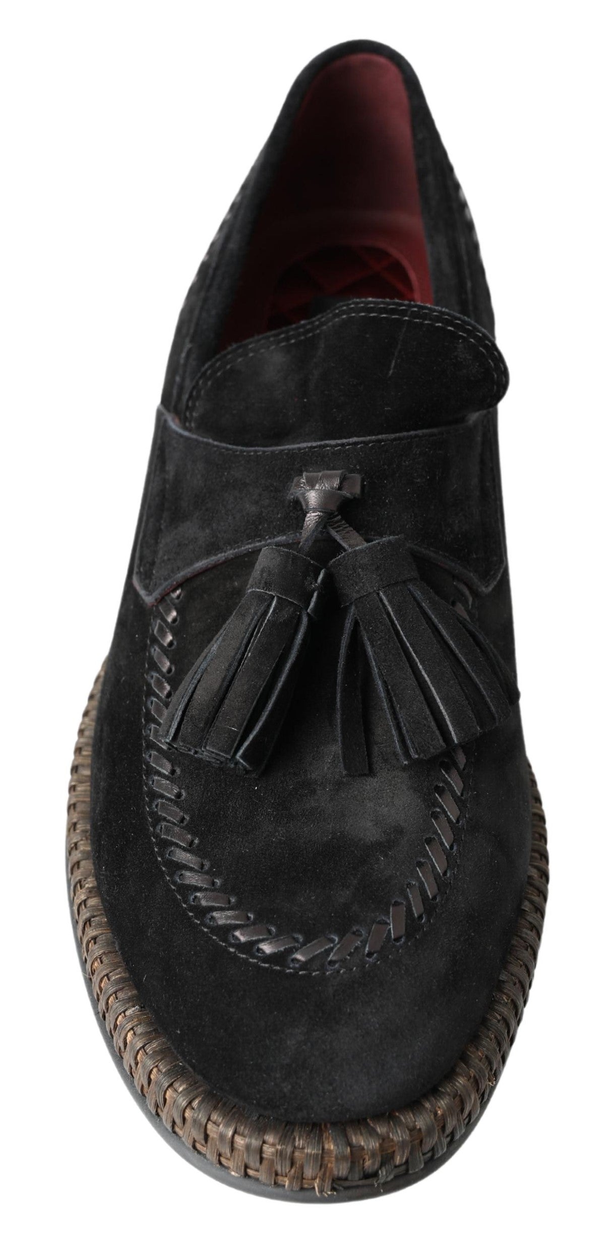 Dolce &amp; Gabbana Elegant Black Suede Espadrilles Sneakers