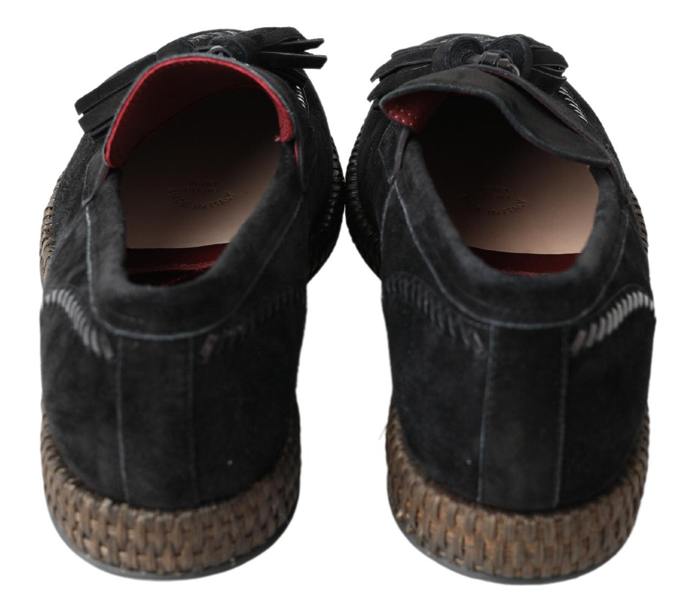 Dolce &amp; Gabbana Elegant Black Suede Espadrilles Sneakers