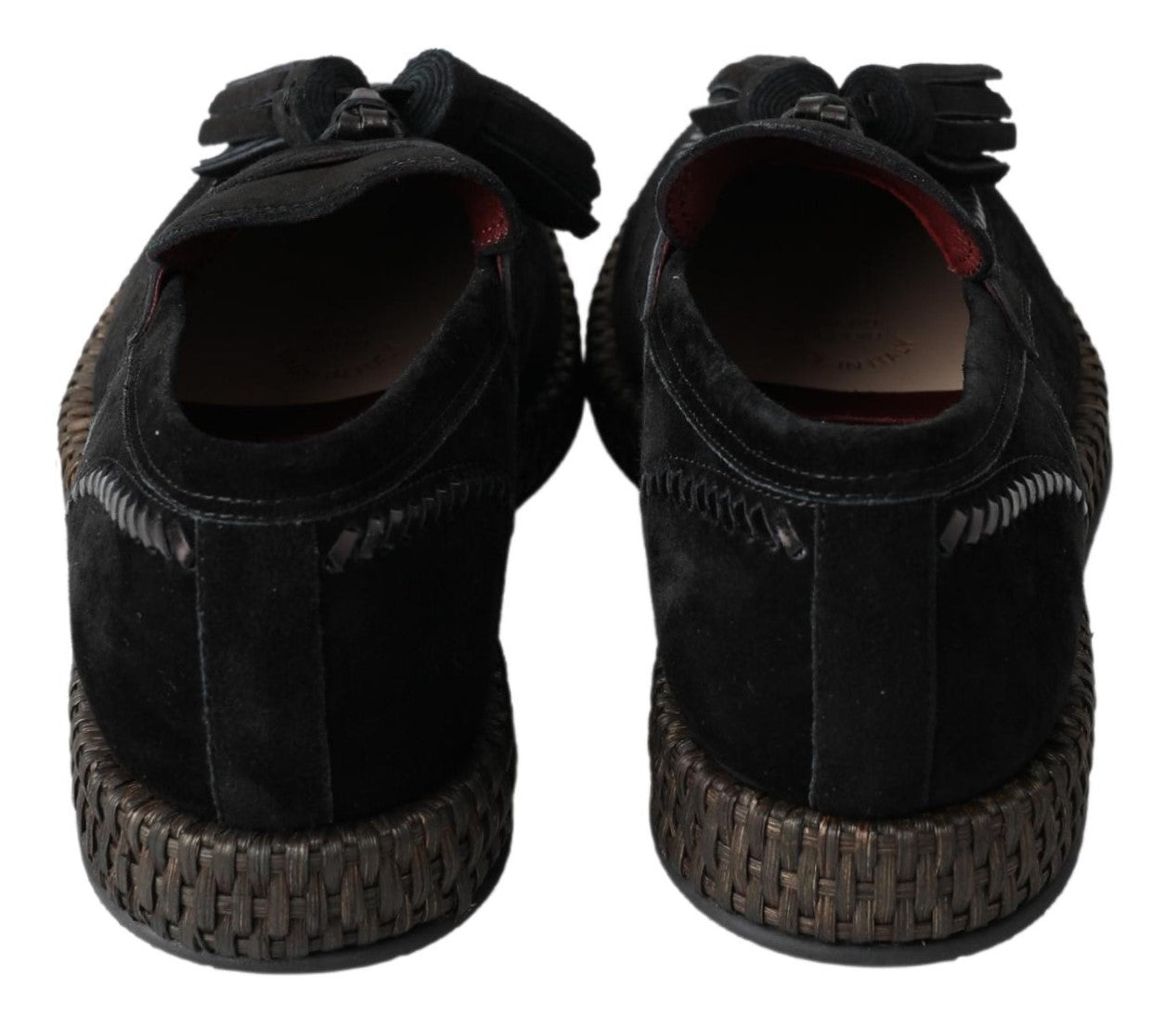 Dolce &amp; Gabbana Chic Black Suede Espadrille Sneakers