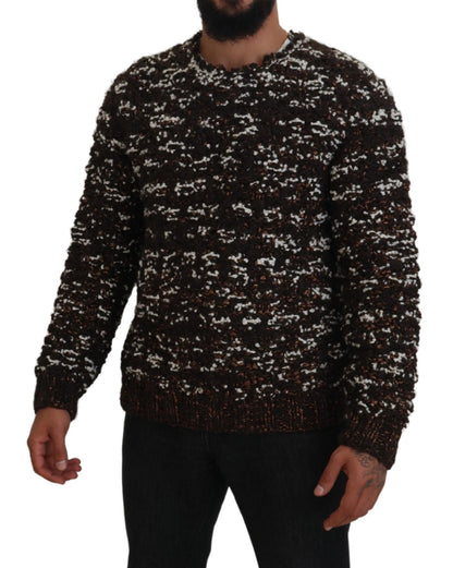 Dolce &amp; Gabbana Elegant Bronze Knit Pullover Sweater