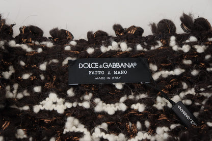 Dolce &amp; Gabbana Elegant Bronze Knit Pullover Sweater