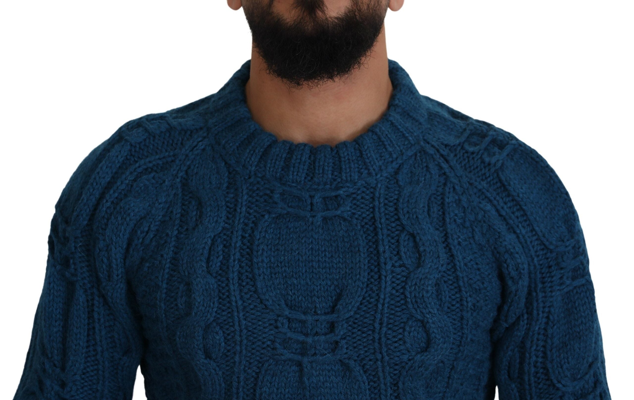 Dolce &amp; Gabbana Elegant Blue Crewneck Sweater