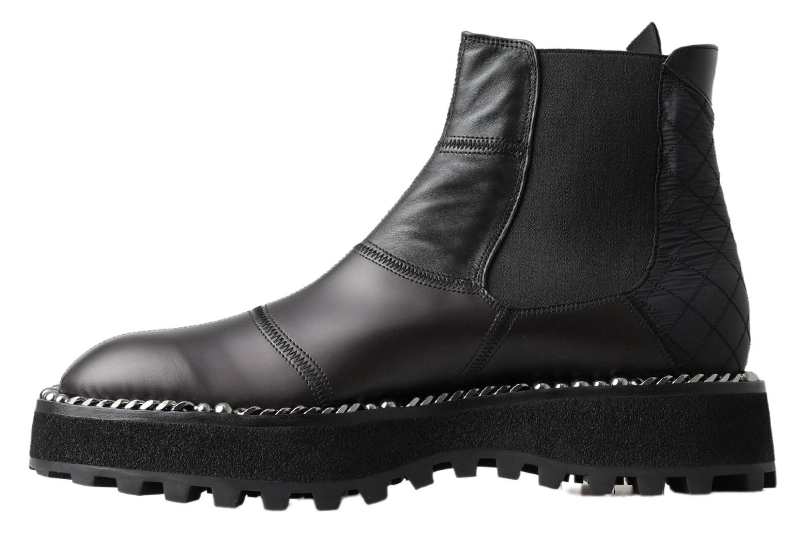 Dolce &amp; Gabbana Elegant Black Ankle Stretch Slip On Boots