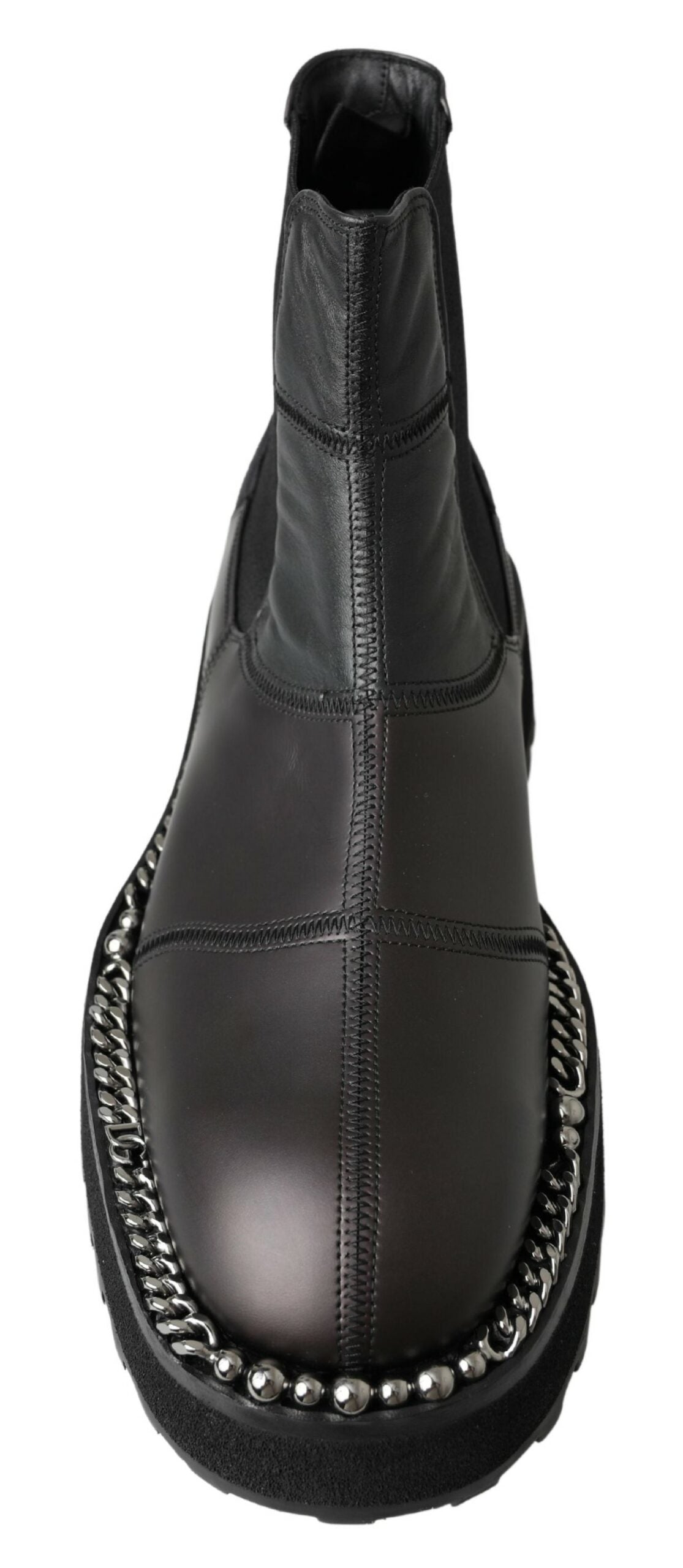 Dolce &amp; Gabbana Elegant Black Ankle Stretch Slip On Boots