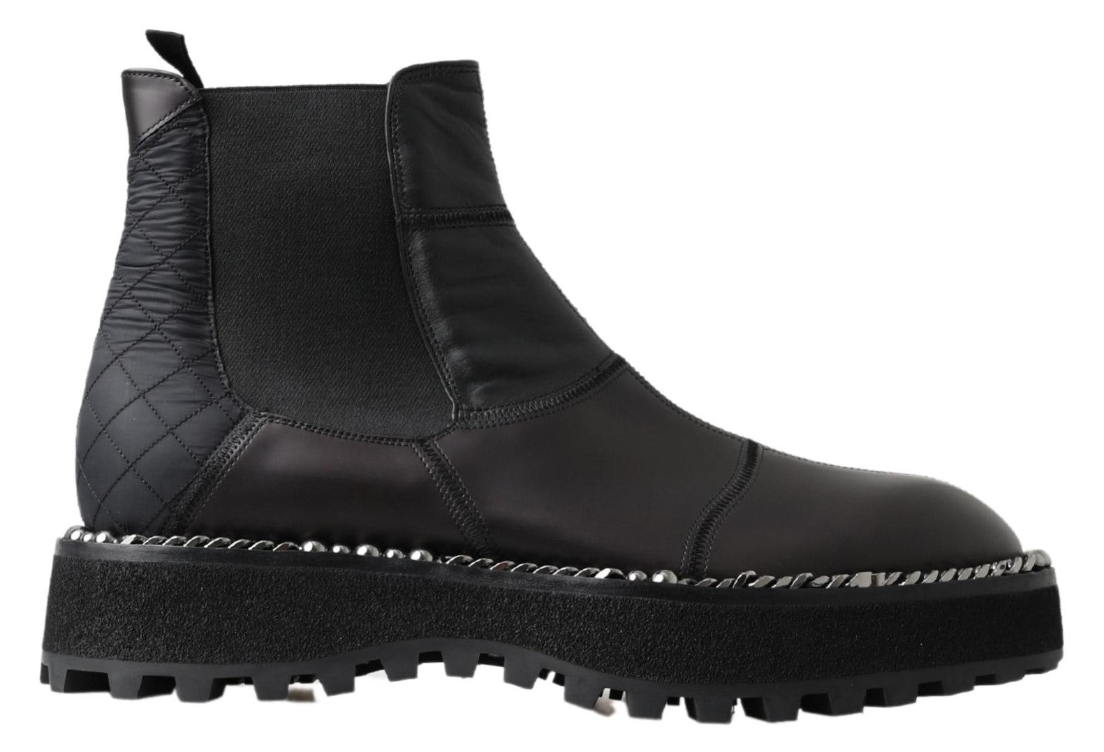 Dolce &amp; Gabbana Elegant Black Ankle Stretch Slip On Boots