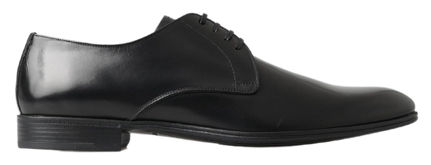 Dolce &amp; Gabbana Classic Black Leather Derby Shoes