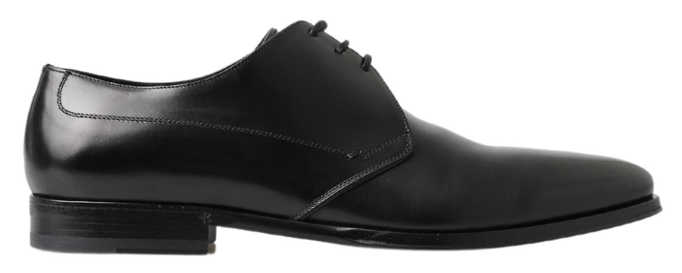 Dolce &amp; Gabbana Classic Black Leather Derby Shoes