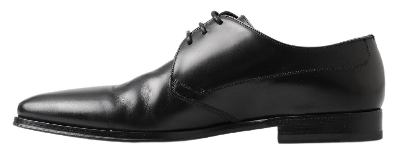 Dolce &amp; Gabbana Classic Black Leather Derby Shoes