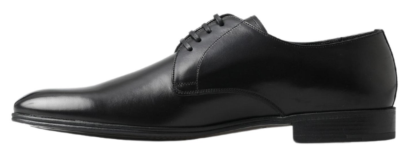 Dolce &amp; Gabbana Classic Black Leather Derby Shoes