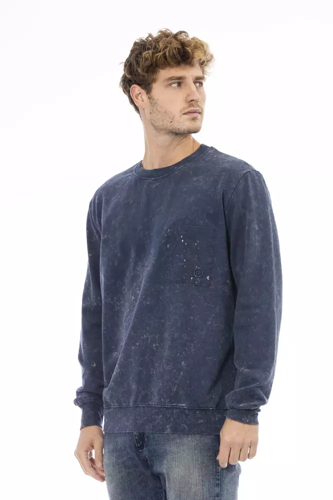 Distretto12 Blue Cotton Men Sweater