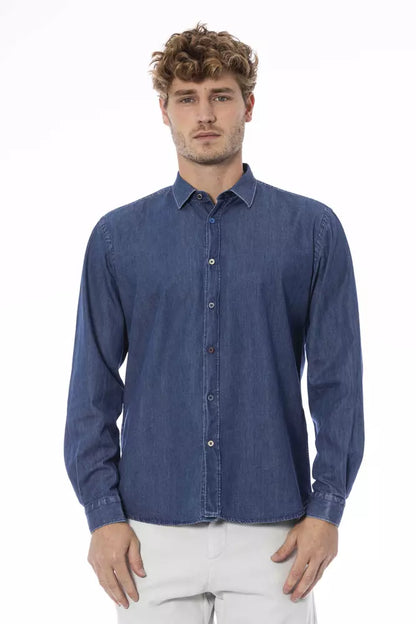 Distretto12 Blue Cotton Men Shirt