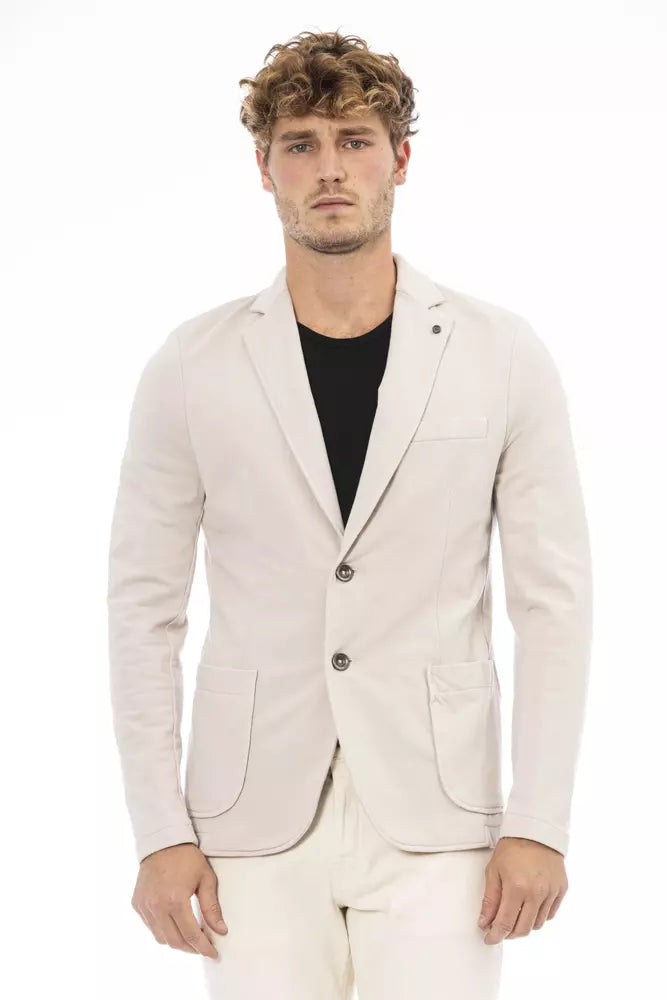 Distretto12 Beige Cotton Men Blazer