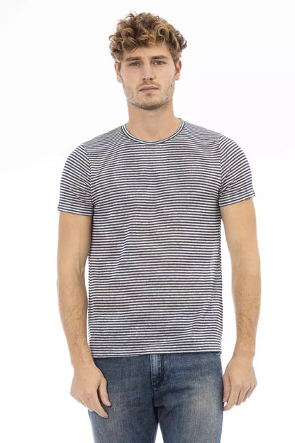 Distretto12 Blue Linen Men T-Shirt