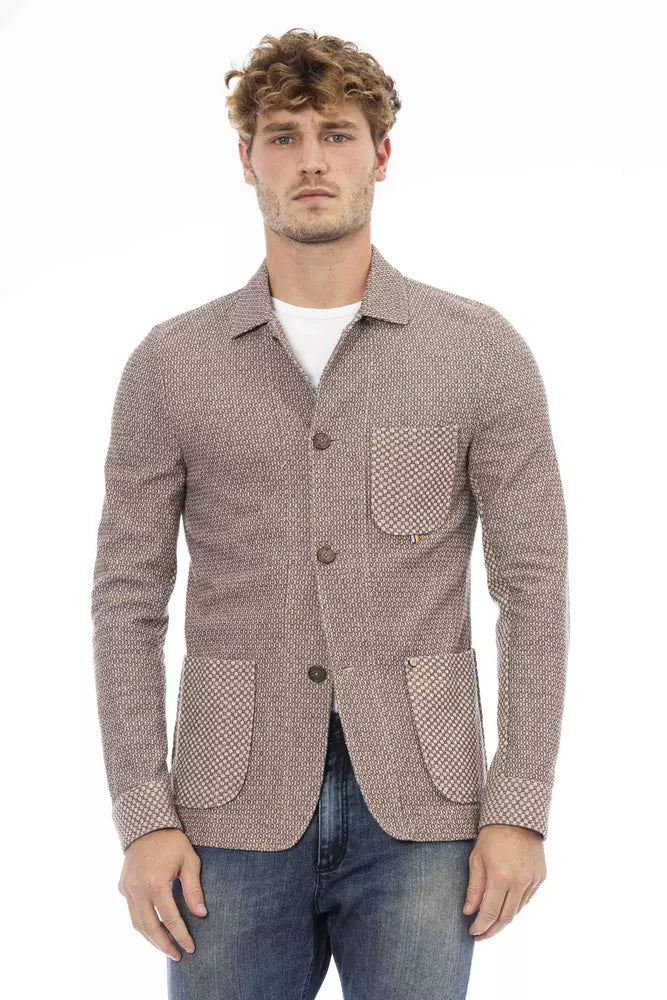 Distretto12 Beige Cotton Men Blazer