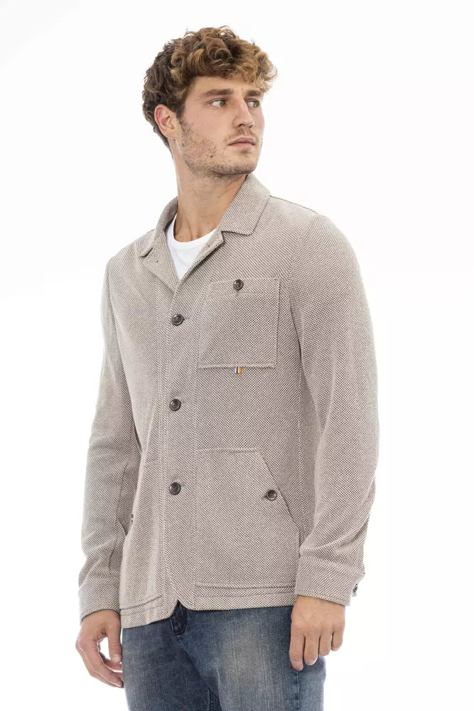 Distretto12 Beige Cotton Men Blazer