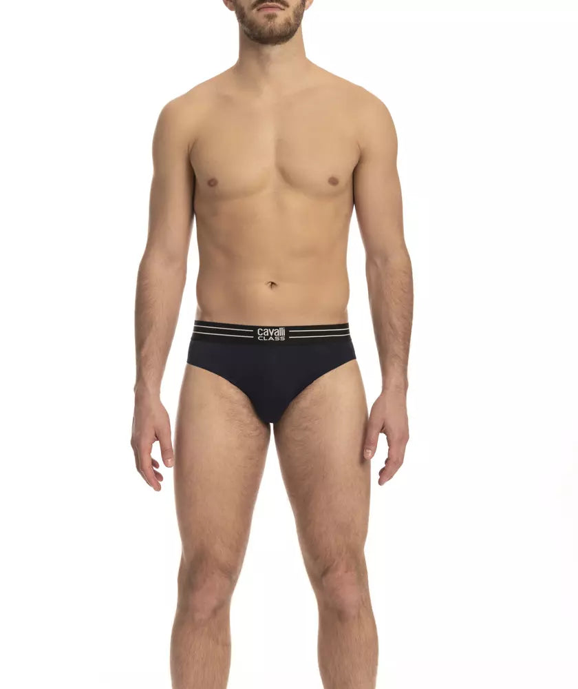 Cavalli Class Blue Cotton Men Underwear Pack