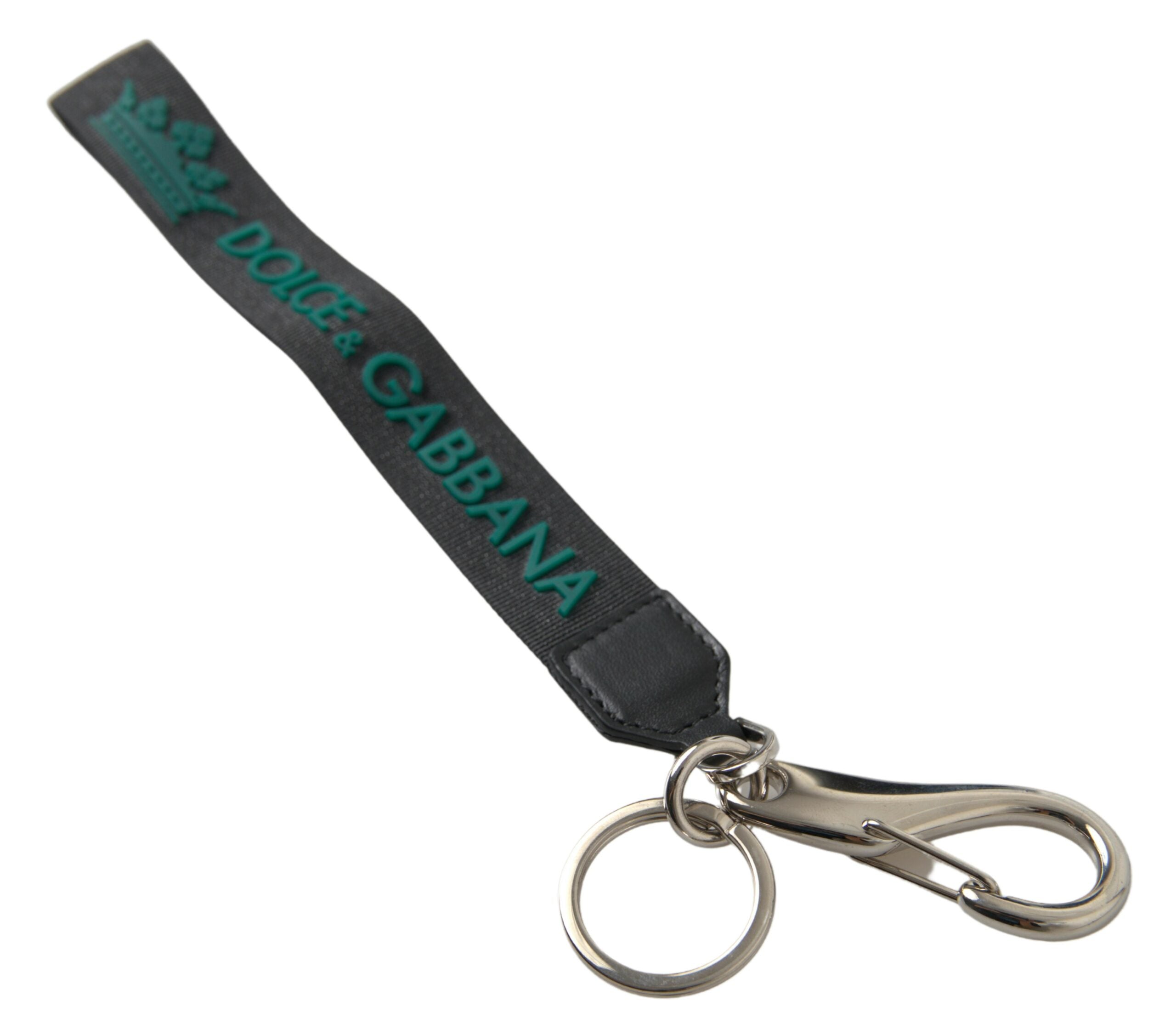 Dolce &amp; Gabbana Chic Crown Rubber Logo Keychain