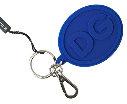 Dolce &amp; Gabbana Chic Brass and Rubber Logo Keychain