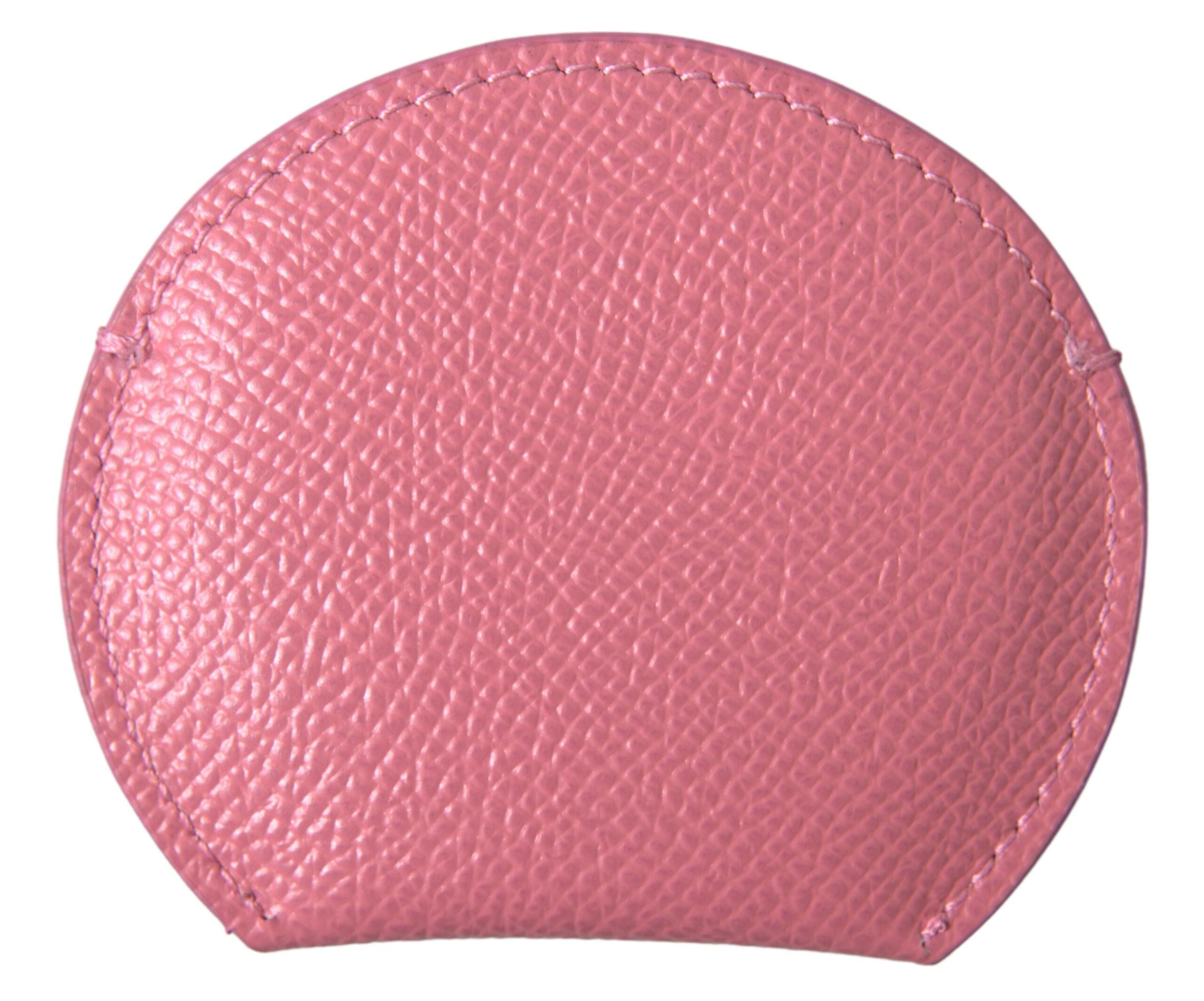 Dolce &amp; Gabbana Elegant Pink Leather Mirror Holder